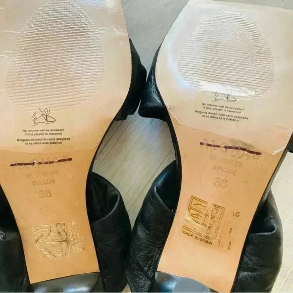 Free People Alohas Twist Strap Mule Sandals Black Size 38 NWOT $190 - Picture 6 of 16